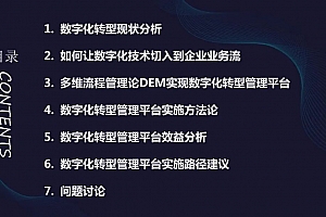《企业数字化转型管控平台探索-基于流程的企业经络管理框架DEM》,55页PPTX可编辑文件