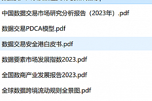 2023年12月数据最新8份材料,涵盖数据资产生命周期全过程