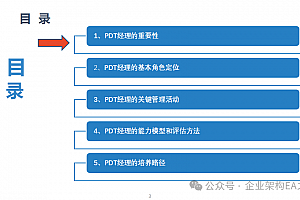 详解华为IPD产品开发团队PDT经理角色画像,附PDT经理角色认知、能力模型与培养路径(88P)