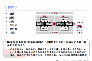 详解华为业务领先模型(Business Leadership Model)BLM,34页PPTX文件
