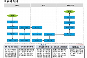 线索到合同、交付管理、人力资源管理、财务管理、采购和库存管理,端到端咨询设计,附德勤案例